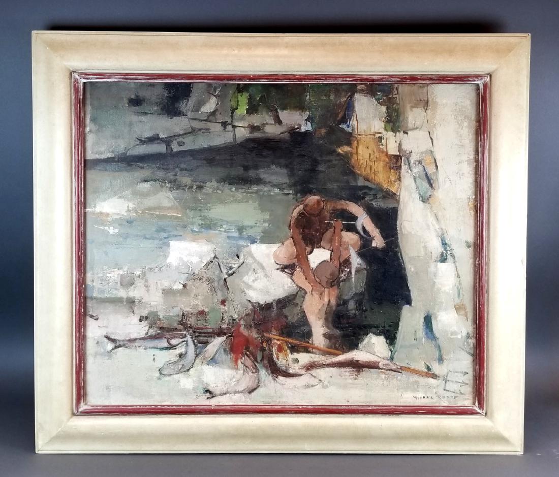 Oil on Canvas of Man Signed Michel Rodde (1 of 3)