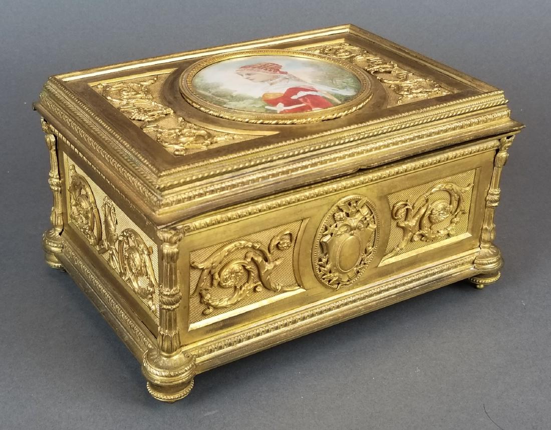19th C. Bronze and Sevres Jewlery Box (1 of 4)