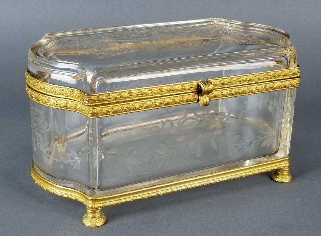 French Baccarat Crystal & Bronze Jewelry Box (1 of 3)