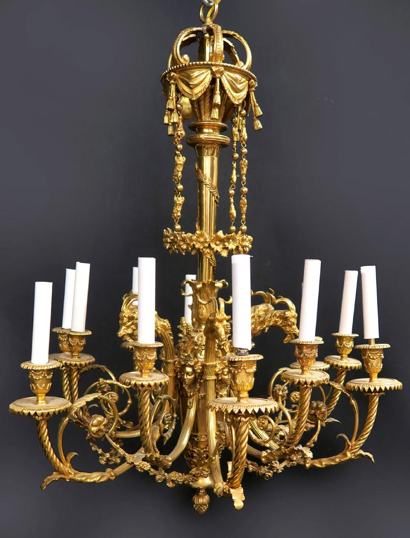 Fine 19th C. French Figural Bronze Chandelier (1 of 5)