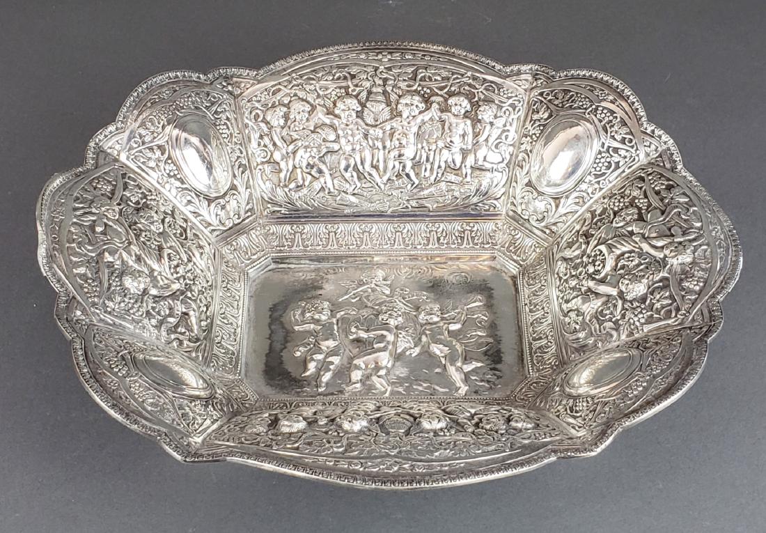 19th C. Silverplated Figural Tray (1 of 5)