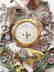 German Polychrome Decorated Porcelain Wall Clock, Circa - 5
