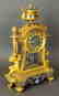Exquisite French Champleve Enamel & Bronze Clockset, - 2