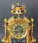Exquisite French Champleve Enamel & Bronze Clockset, - 4