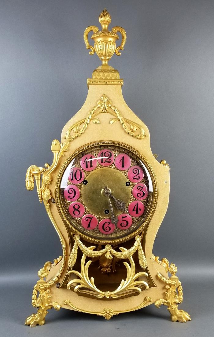 A 20th C. Contemperary Mantle Clock with Bronze Mounts (1 of 6)