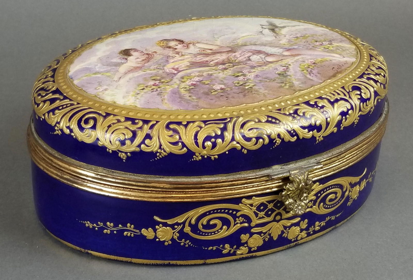 19th C. French Sevres Hand Painted Box (1 of 4)