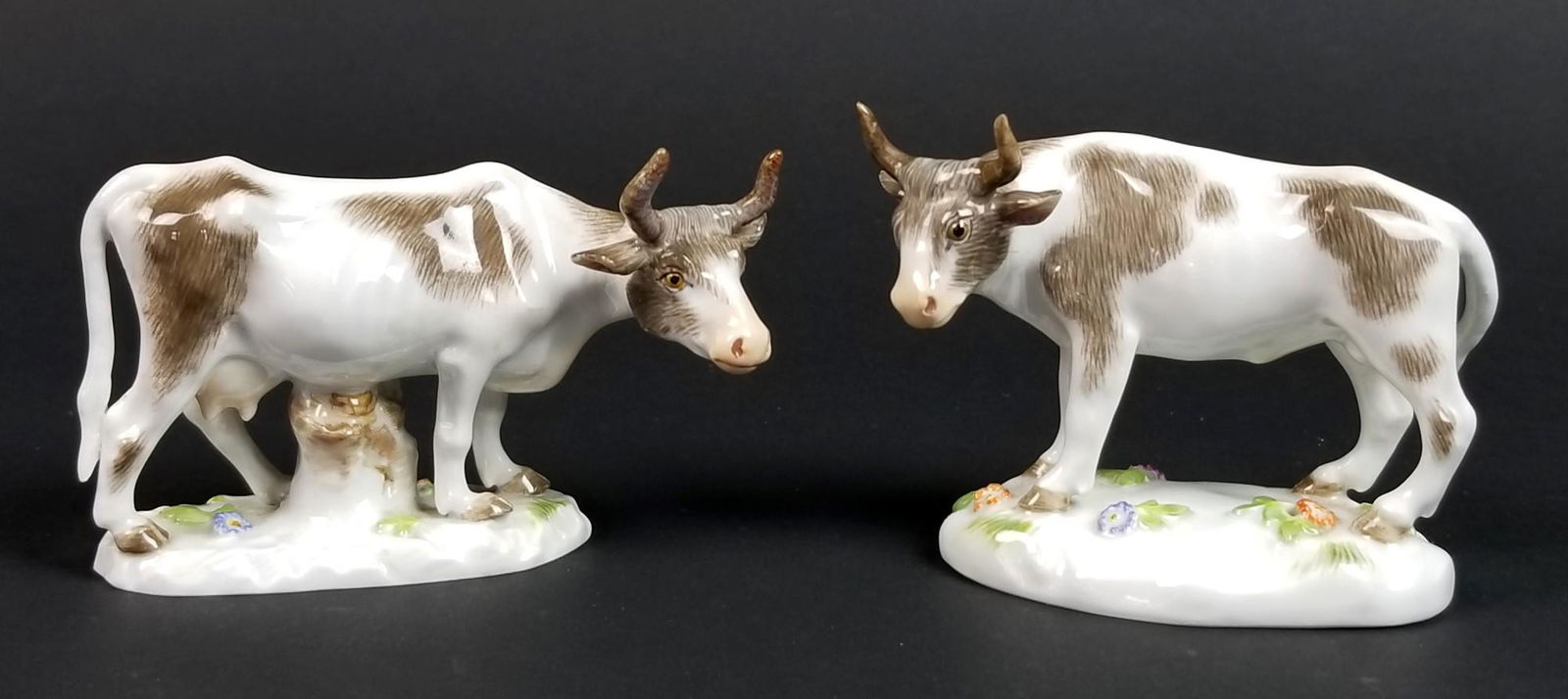 Pair of 19th C. Meissen Figures of Cows (1 of 7)