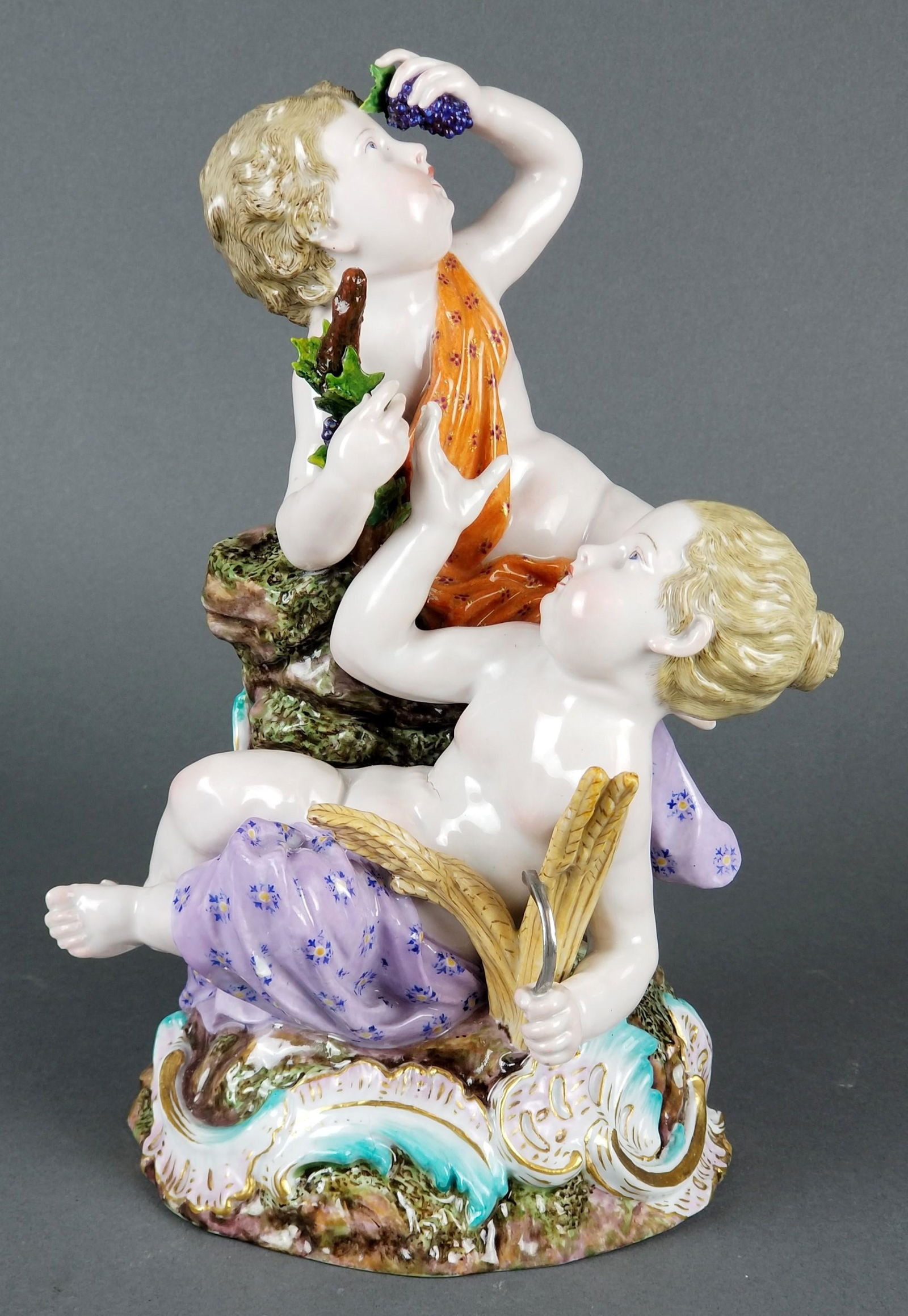 19th C. Large Meissen Porcelain Group (1 of 9)