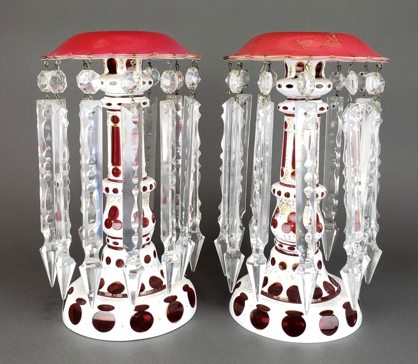 Pair of 19th C. Large Bohemian Lusters (1 of 4)