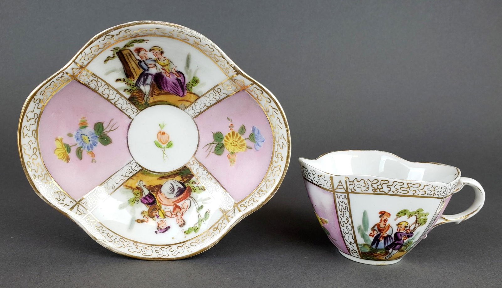 Dresden Porcelain Cup & Saucer (1 of 6)