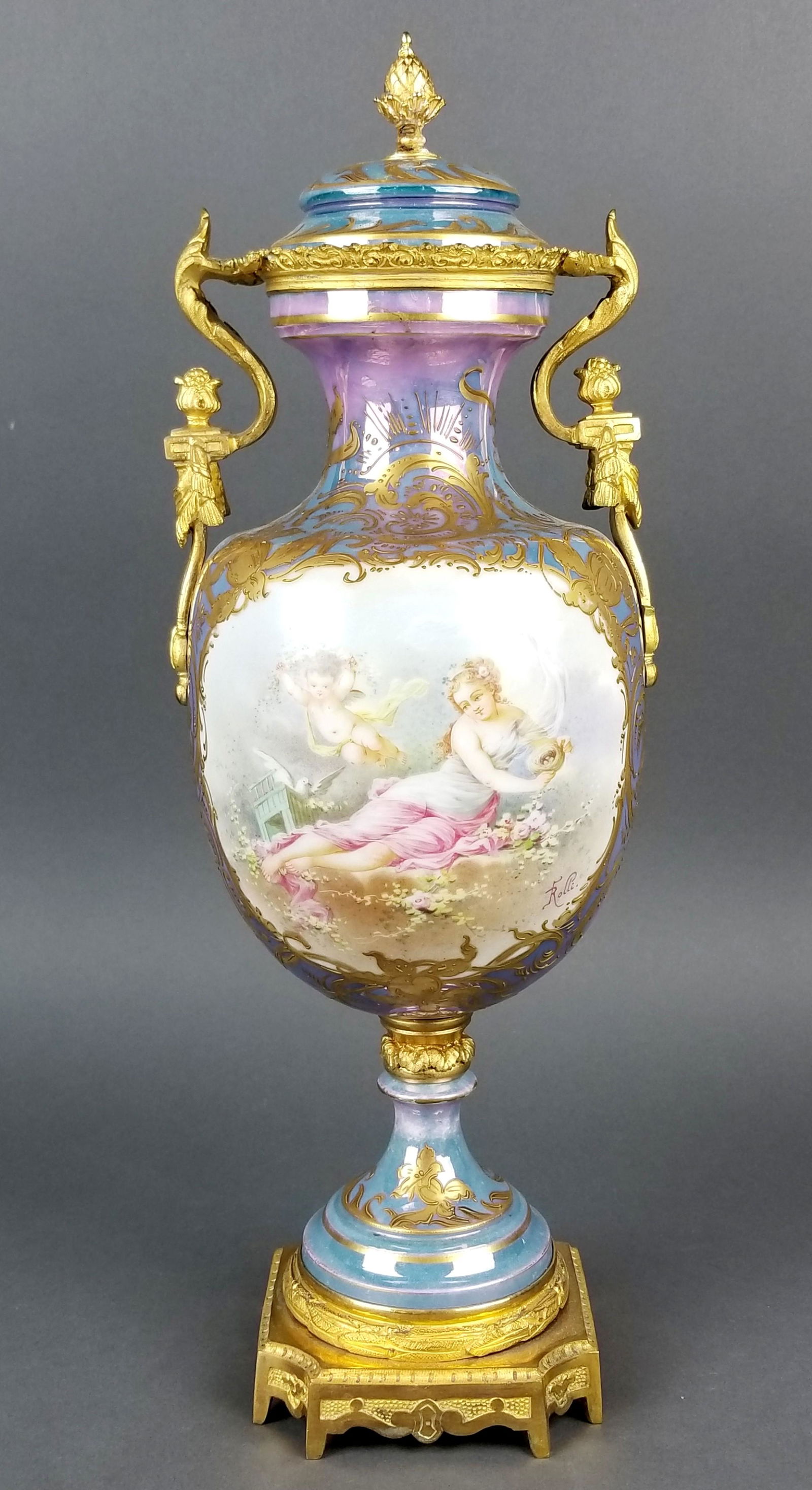19th C. Handpainted Sevres French Vase (1 of 7)