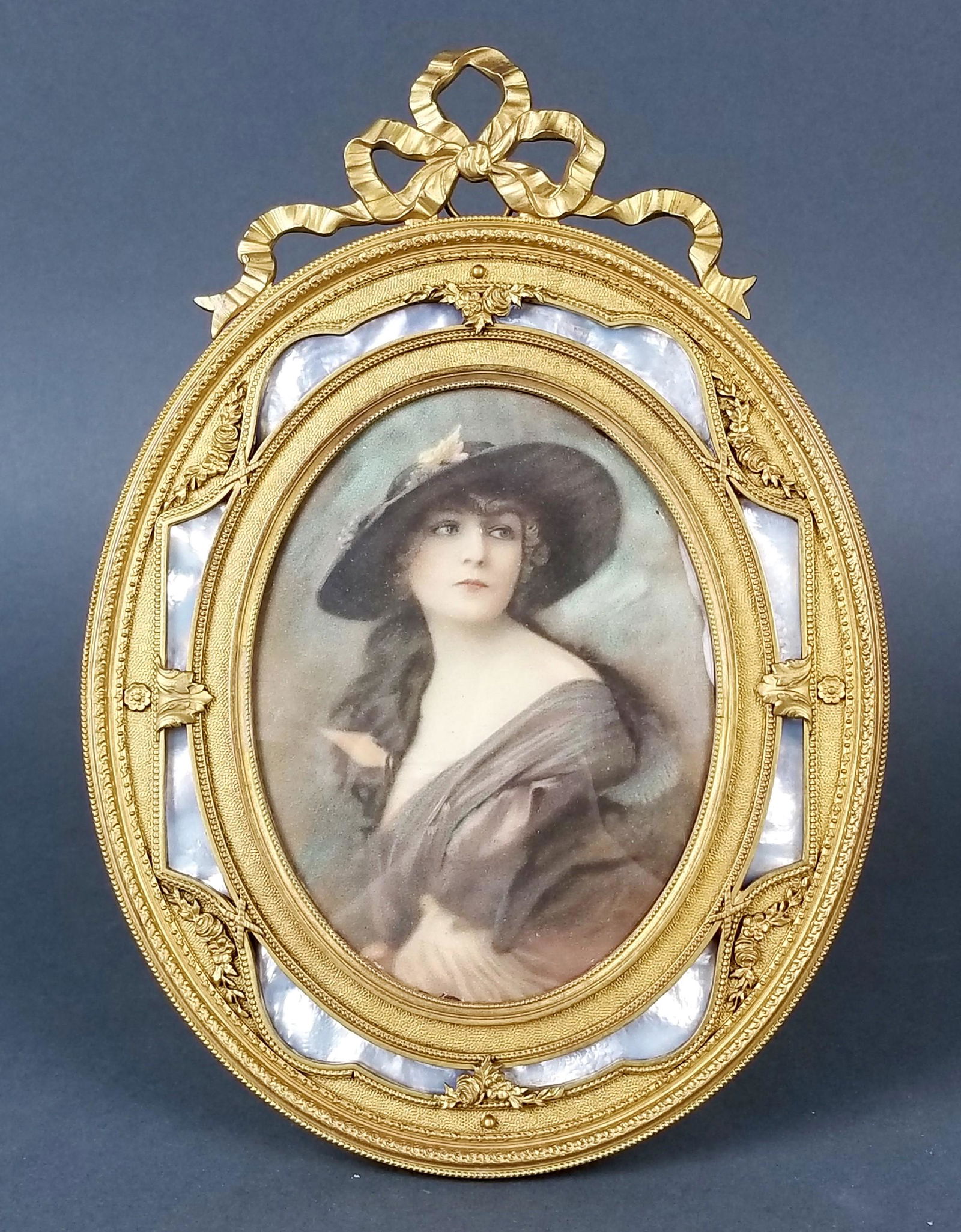 19th C. French Bronze and Enamel Picture Frame (1 of 4)
