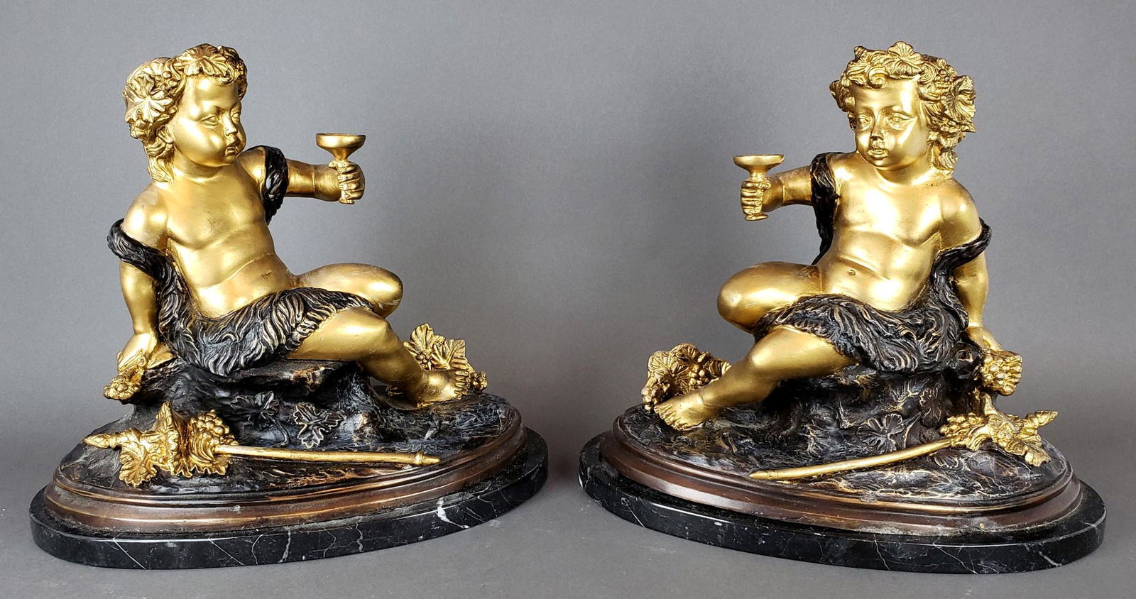 Pair of French Gilt & Patinated Bronze Figures of (1 of 7)