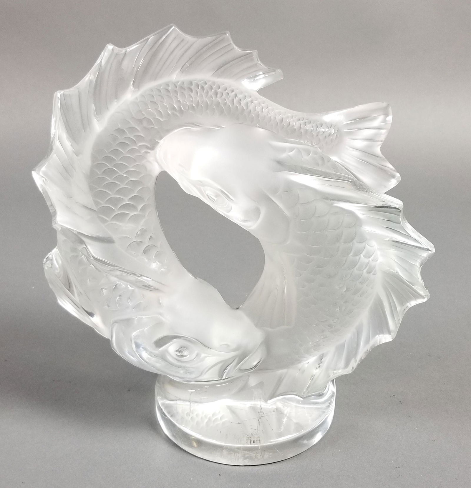 Lalique Crystal Deux Poissons Double Fish Sculpture (1 of 5)