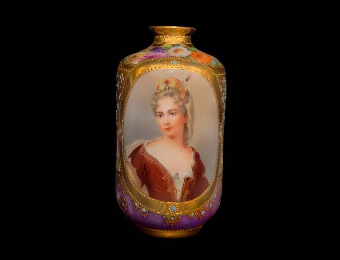 Hand Painted Austria Royal Vienna Vase (1 of 7)