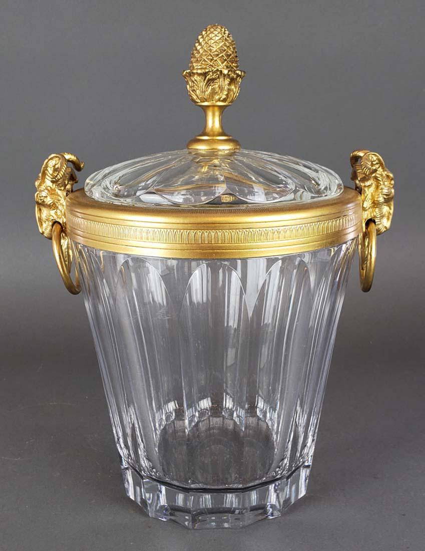 Martin Benito Signed Crystal & Gilt Bronze Ram Handle (1 of 5)