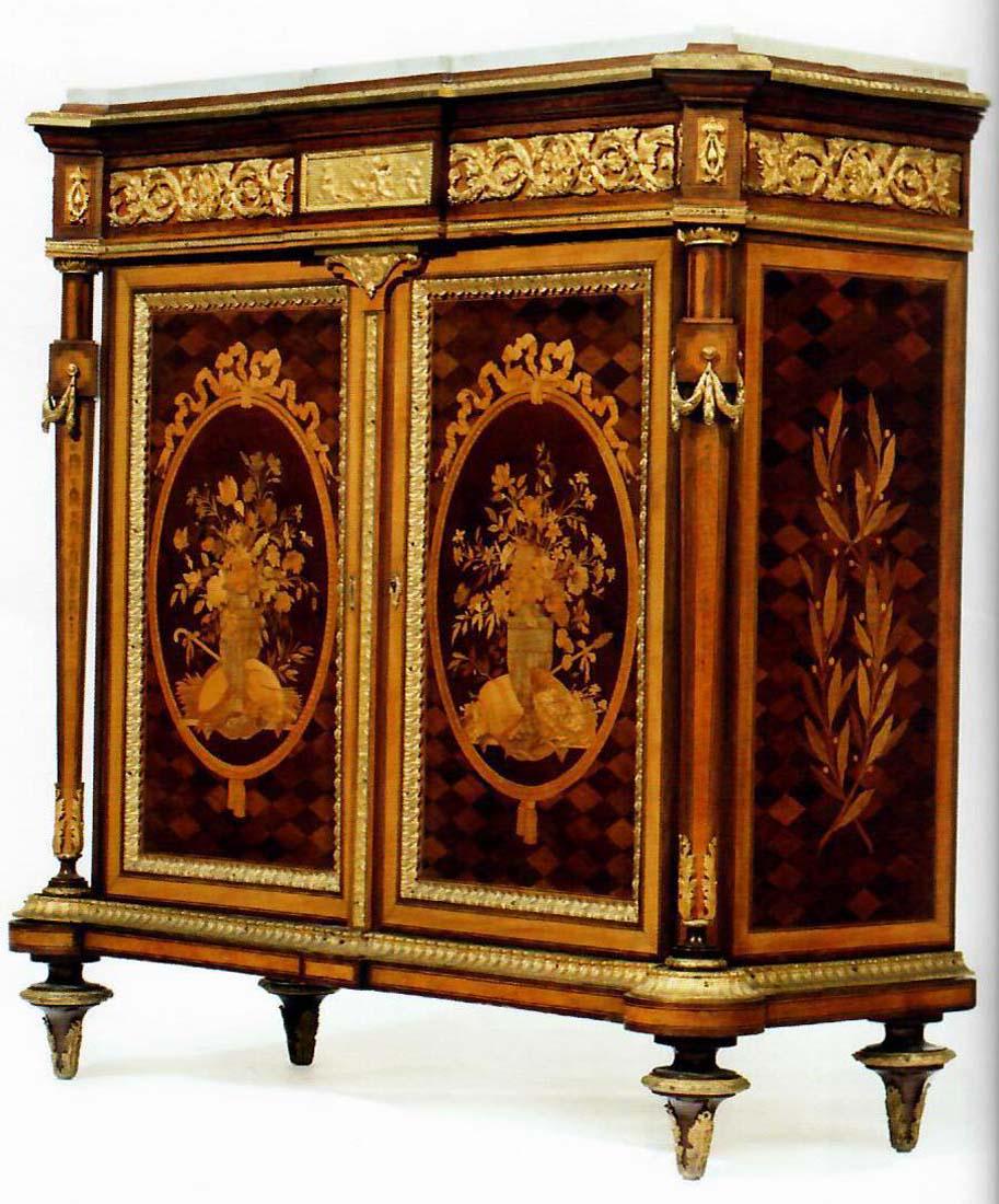 A French Ormolu Mahogany Marquetry & Parquetry (1 of 1)