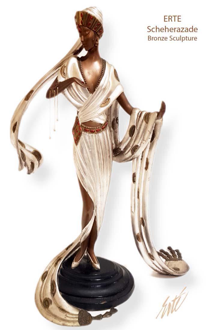 ERTE SCHEHERAZADE BRONZE SCULPTURE, SIGNED (1 of 14)