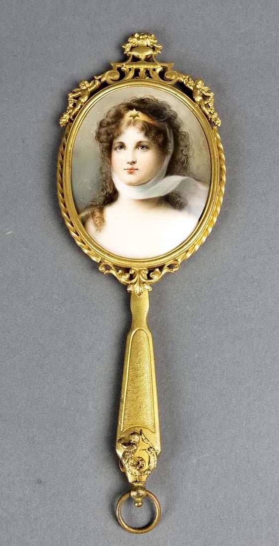 19th C. German Hand Painted Porcelain Plaque Hand (1 of 3)