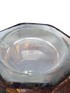 Baccarat Crystal Vase With Makers Mark: Baccarat Crystal Vase With Makers Mark. H 7 1/2" x W 5"