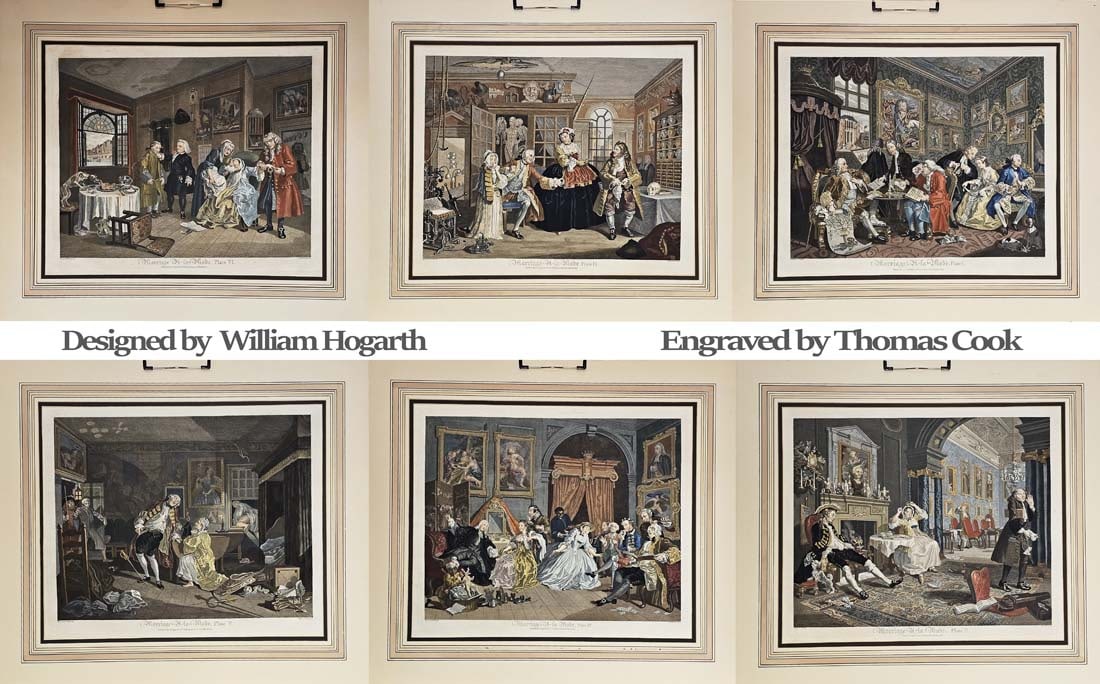 Set Of Six 19th C. British William Hogarth Engravings (1 of 19)