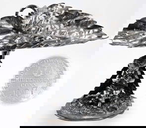 Numbered Art Nouveau Figural Silverplated Taza \ Centerpiece