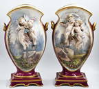 19th C. Figural Vienna Style Vases