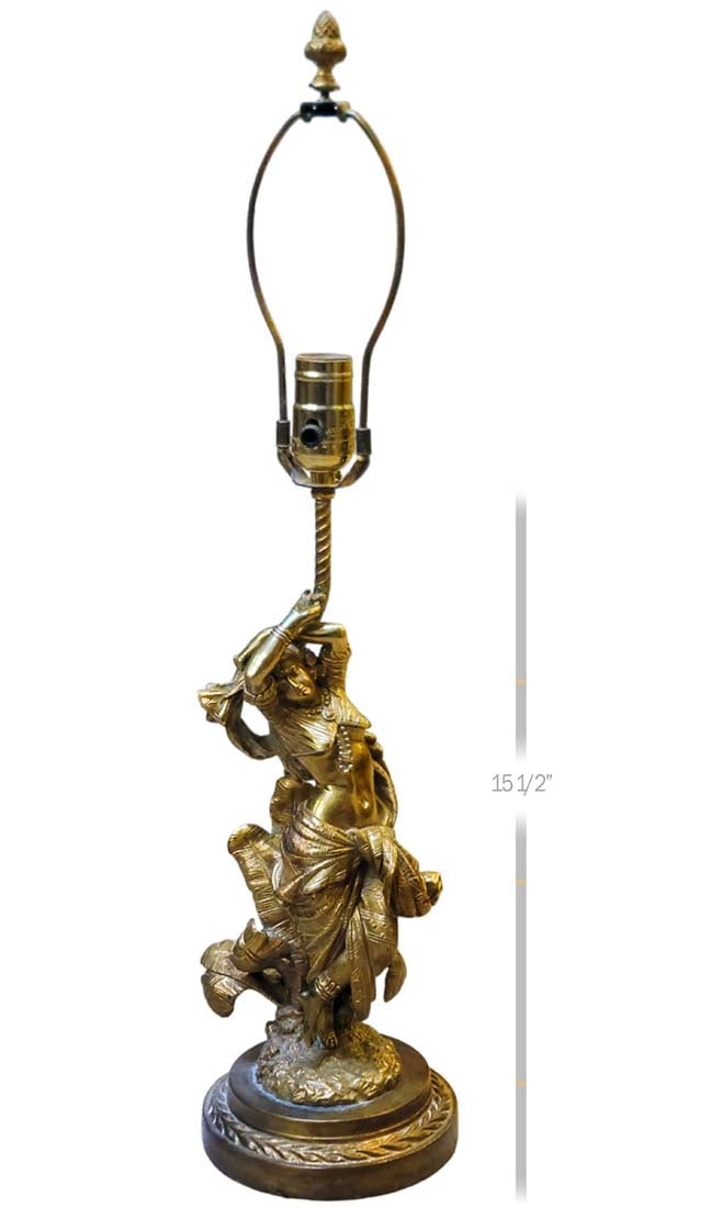 Large French Bronze Statue Lamp (1 of 9)