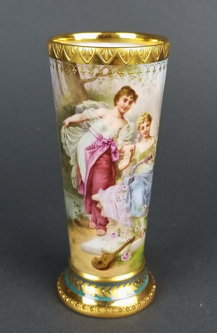 19th C. Royal Vienna Handpainted Vase (1 of 6)