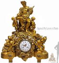 19th C. Monumental French Bronze Figural Clock Signed By Leroy Paris