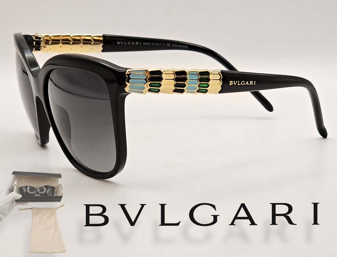 Bvlgari (501/8G) Women's Polarized Cat Eye BV 8155 (1 of 11)