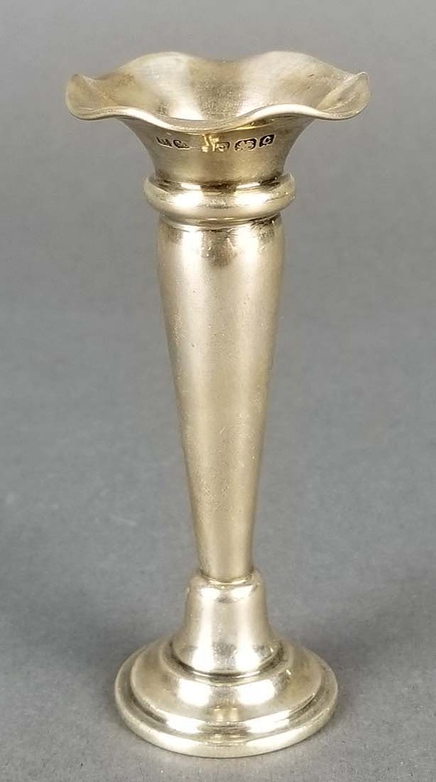 Continental Silver Trumpet Vase (1 of 4)