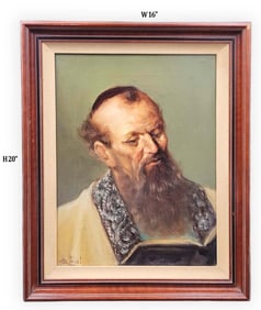 Signed Judika Oil On Canvas Rabat Reading