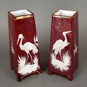 Pair of Continental Handmade Vases