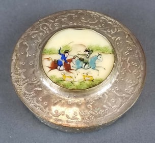 Persian Silver & Enamel Box