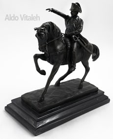 Signed Napoleon Bonaparte On A Horse Figurine