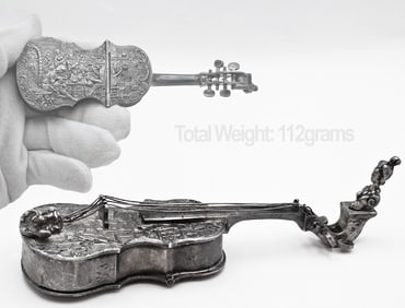 Instrument Silver (112g) Figural Violin Box