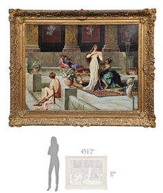 Late 19th C. \ Early 20th C. Oil On Canvas After Turkish Bath Painting