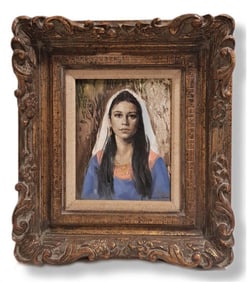 Signed Oil On Canvas Portrait Orientalist Painting