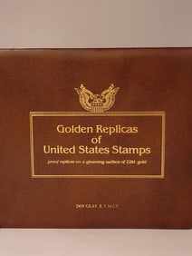 Golden Replicas Of United States Stamps, Proof Replicas On A Gleaming Surface Of 22KT Gold