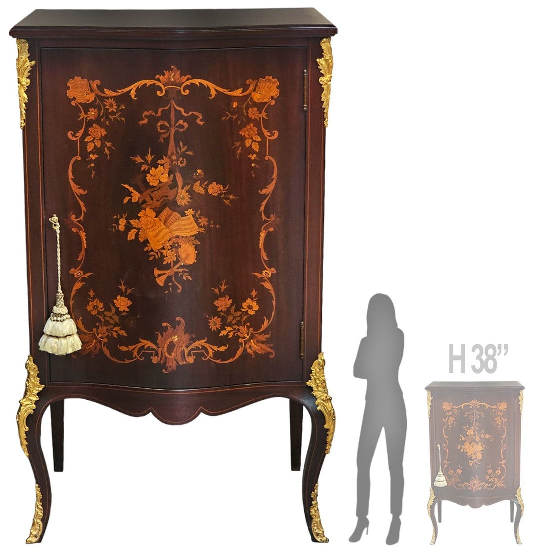 19th C. French Bronze Mounted Hand Painted Commode (1 of 10)