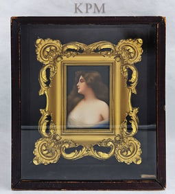19th Century K.P.M Plaque In Original Frame, Signed
