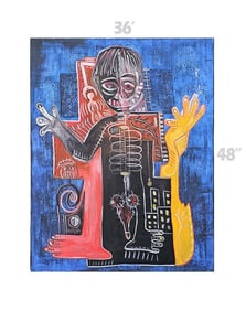 Toxicity, Mixed Media, Relief Print & Oil On Canvas Painting