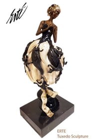 ERTE TUXEDO BRONZE SCULPTURE, SIGNED