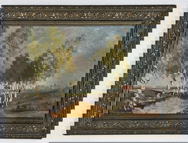 19th Century Oil On Canvas Painting