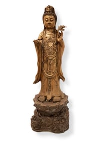 A Large Buddha Brass Statue