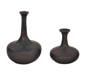 Pair Of Chinese Pottery Miniature Vases