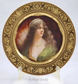 19th C. German Royal Vienna Plate, Signed