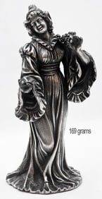 Sterling Silver (169g) Figural Lady Sculpture