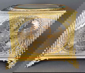 19th C. French Bronze & Baccarat Crystal Tantalus Set